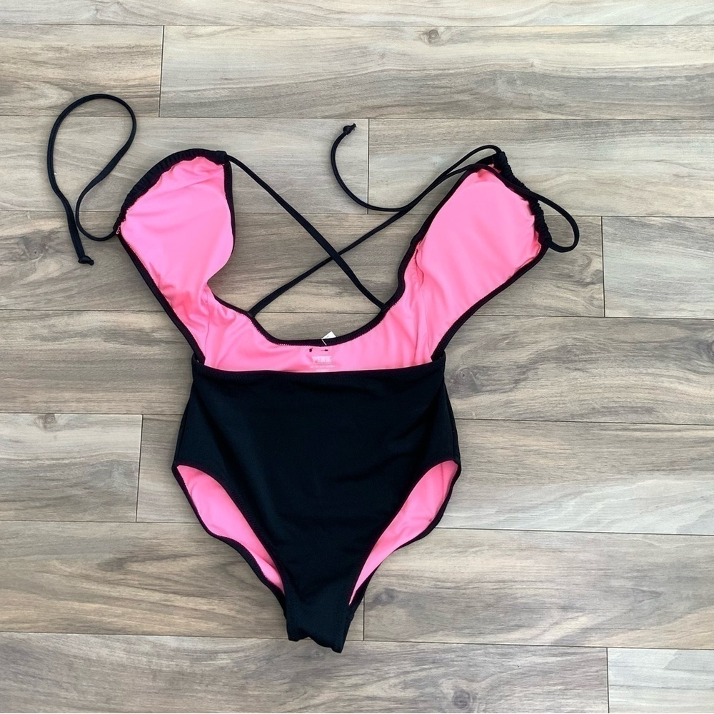 Victoria Secret PINK Keyhole Front-Tie One-Piece - Picture 3 of 5